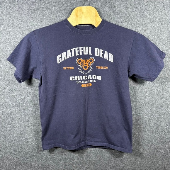Grateful Dead Chicago Soldier Field 1995 Navy Blue Graphic T-Shirt Mens Large - Picture 2 of 6